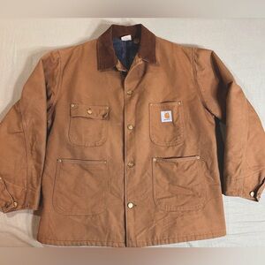 1989 Carhartt Brown Duck Blanket-Lined Chore Coat (6BLC)